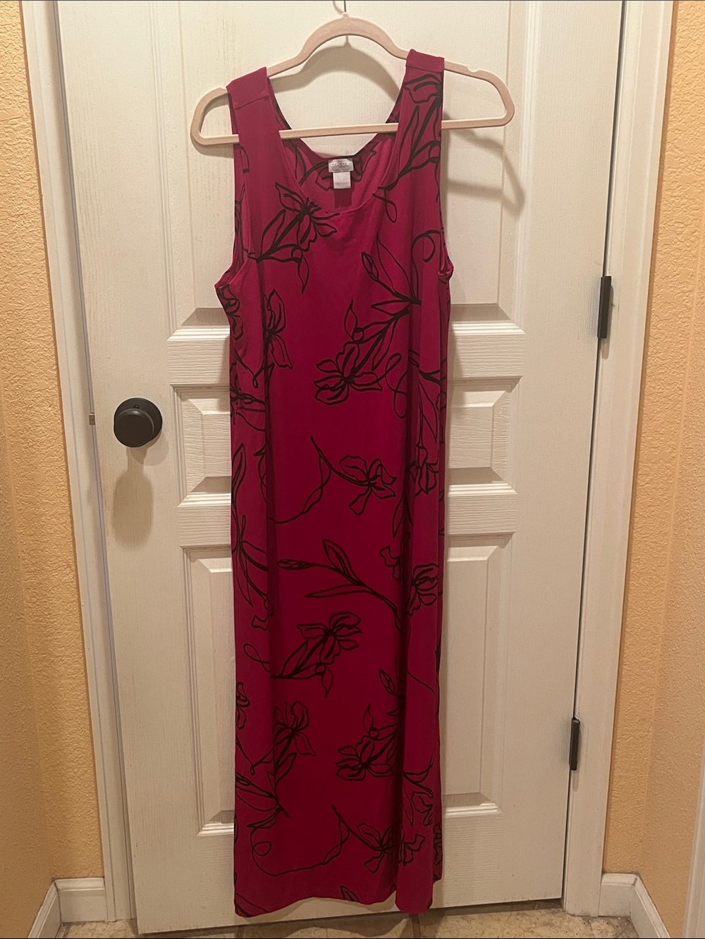 Chico's Magenta Tank Floral Maxi Dress
